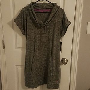 Grey Pink Lotus Dress